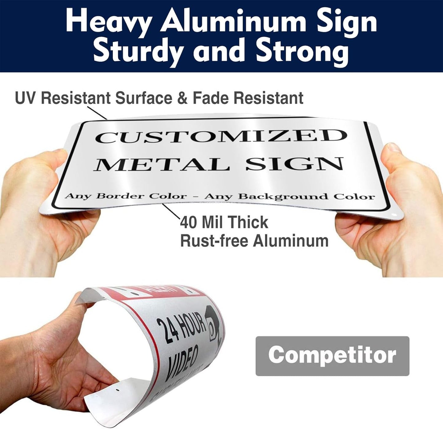 Custom Signs Outdoor Metal - 12 x 8 Personalized Aluminum Rust-Proof Entrance Garden Hazard Intersection Parking Signs, Decorative Sign(Style 02)