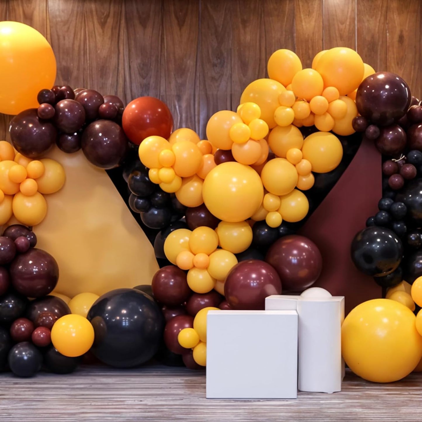 Red Black Yellow Balloons, 60pcs Black Burgundy Gold Balloons, Maroon Yellow Balloon Red Black Gold Confetti Balloon For Birthday Baby Shower Magical Theme Party Wedding Graduation Bachelorette