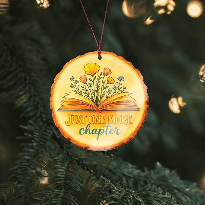 Funny Christmas Book Ornament 2025 - Book Christmas Ornament - Book Lover Gifts for Women - Books Ornaments for Christmas Tree - Bookish Gifts - Christmas Ornaments 2025 for Gift, Decor, Exchange