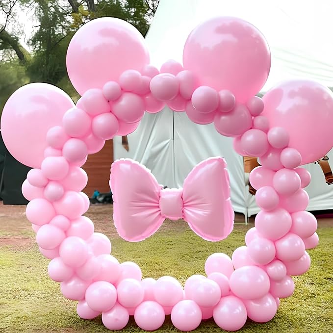Pink Latex Balloons, 100pcs 12 inches Round Helium Light Pink Balloons for Birthday Baby Shower Wedding Valentine's Day Gender Reveal Birthday Party Decorations