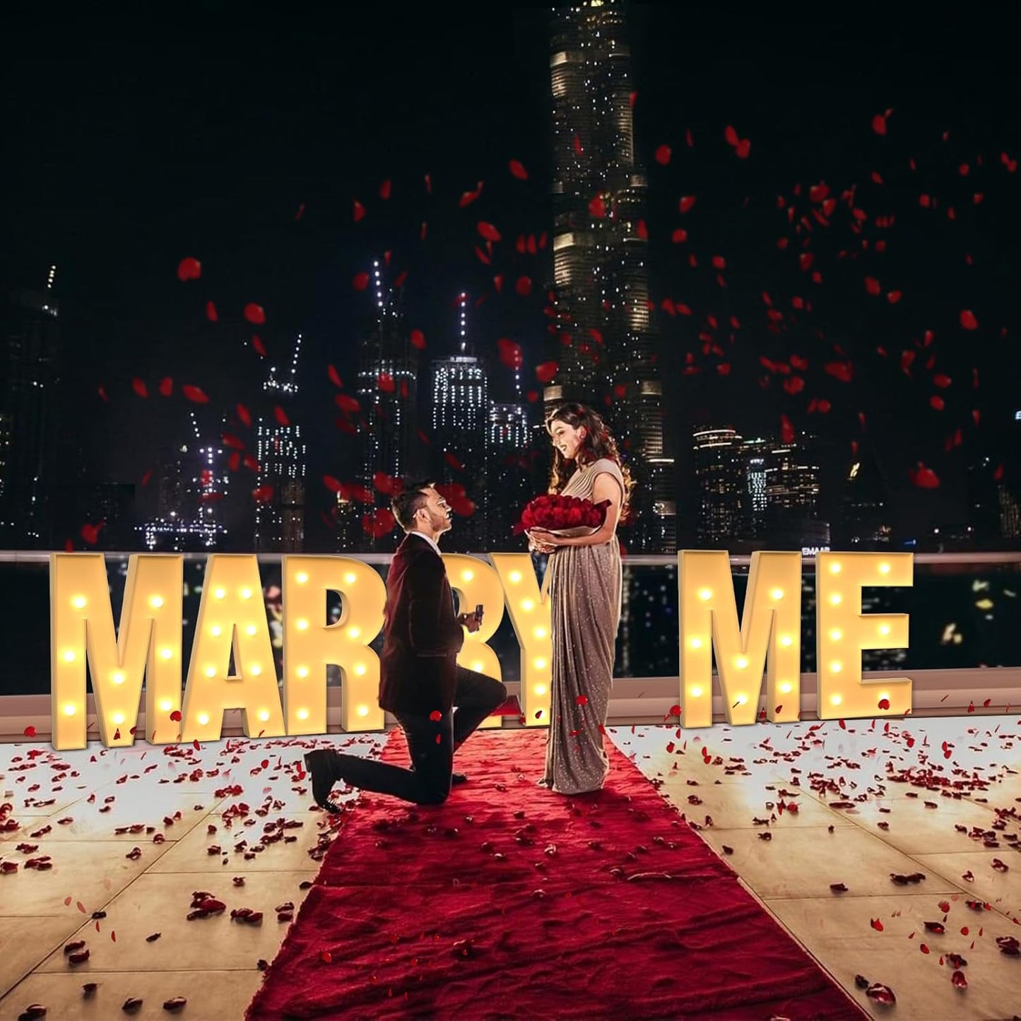 Marquee Letters 4 Feet Tall Large Light Up Letters P Happy Birthday Decorations Marry Me Proposal Engagement Party Decor Yellow Light Birthday Decorations Balloon Arch Kit Foam Sign P