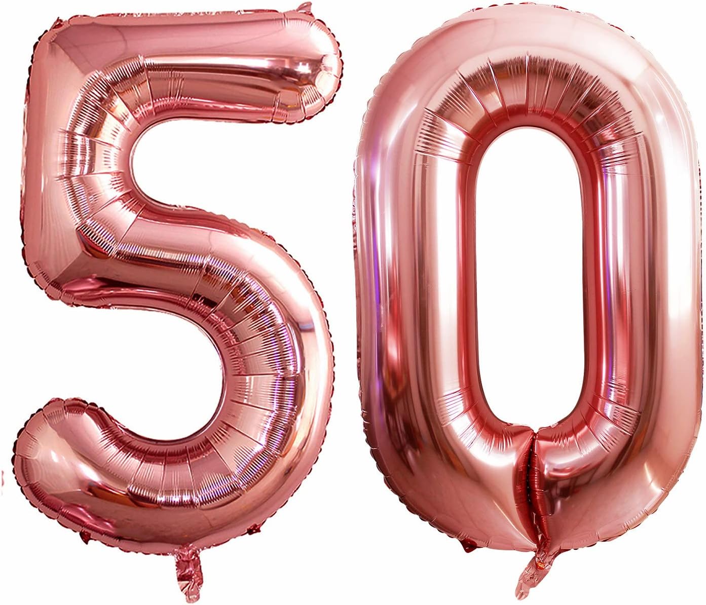 GOER Number 50 Balloons for 50th Birthday Party Decorations,42 Inch Jumbo Foil Helium Balloons for 50th Anniversary (Rose Gold)