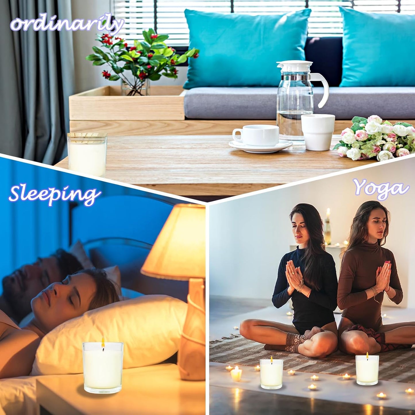 12 Pcs 6 Oz Mini Soy Candles,Lavender Scented Bulk Candle Set,Aromatherapy Candle,Great Stress Relieving Scented Candles for Girls as a Gift for Birthdays, Weddings Party Favors!