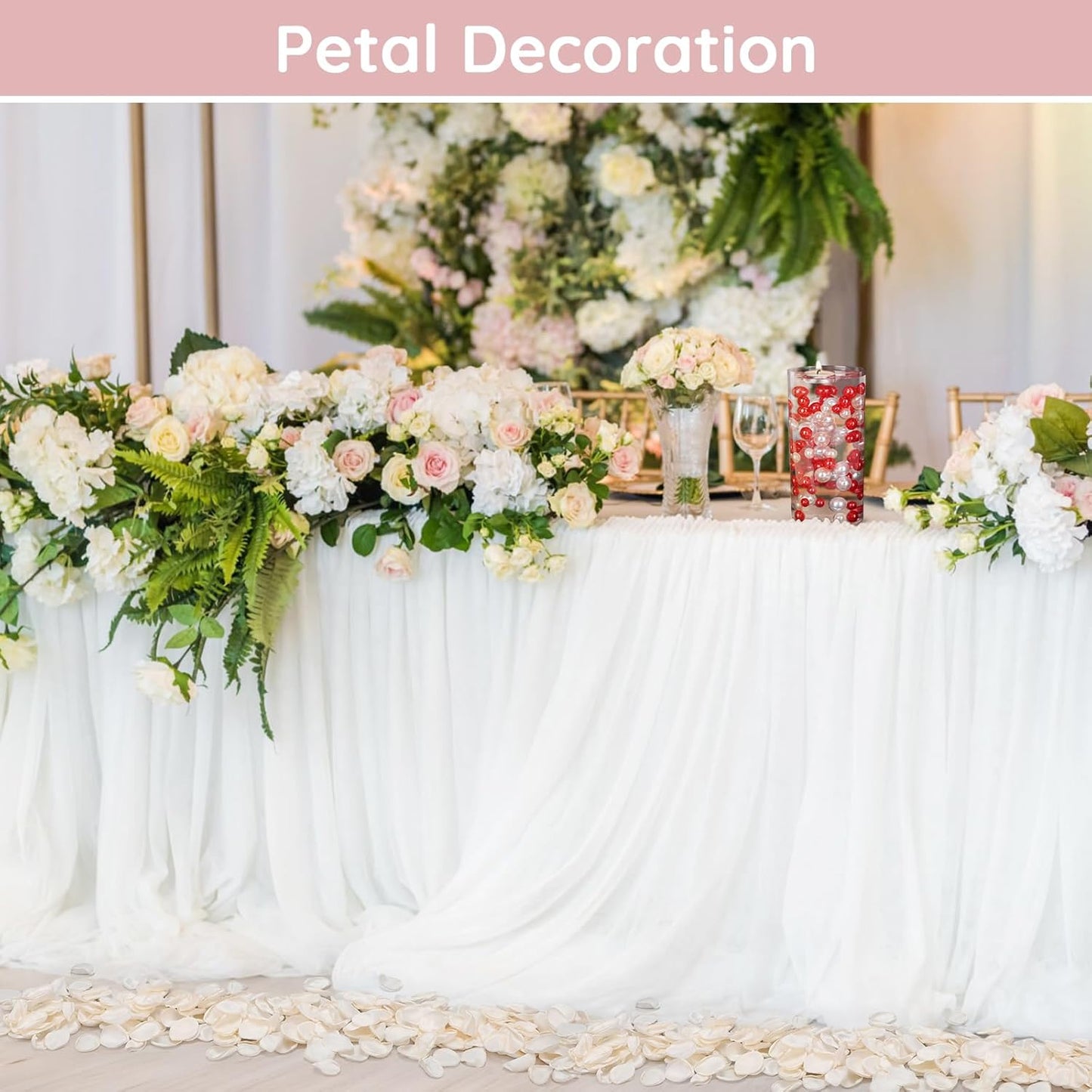 SUREAM Ivory Rose Petals, 600 Pcs Silk Flower Petals for Wedding Decorations, Artificial Petals for Table Centerpieces Party Bridal Showers Birthday Wedding Ceremony Decor