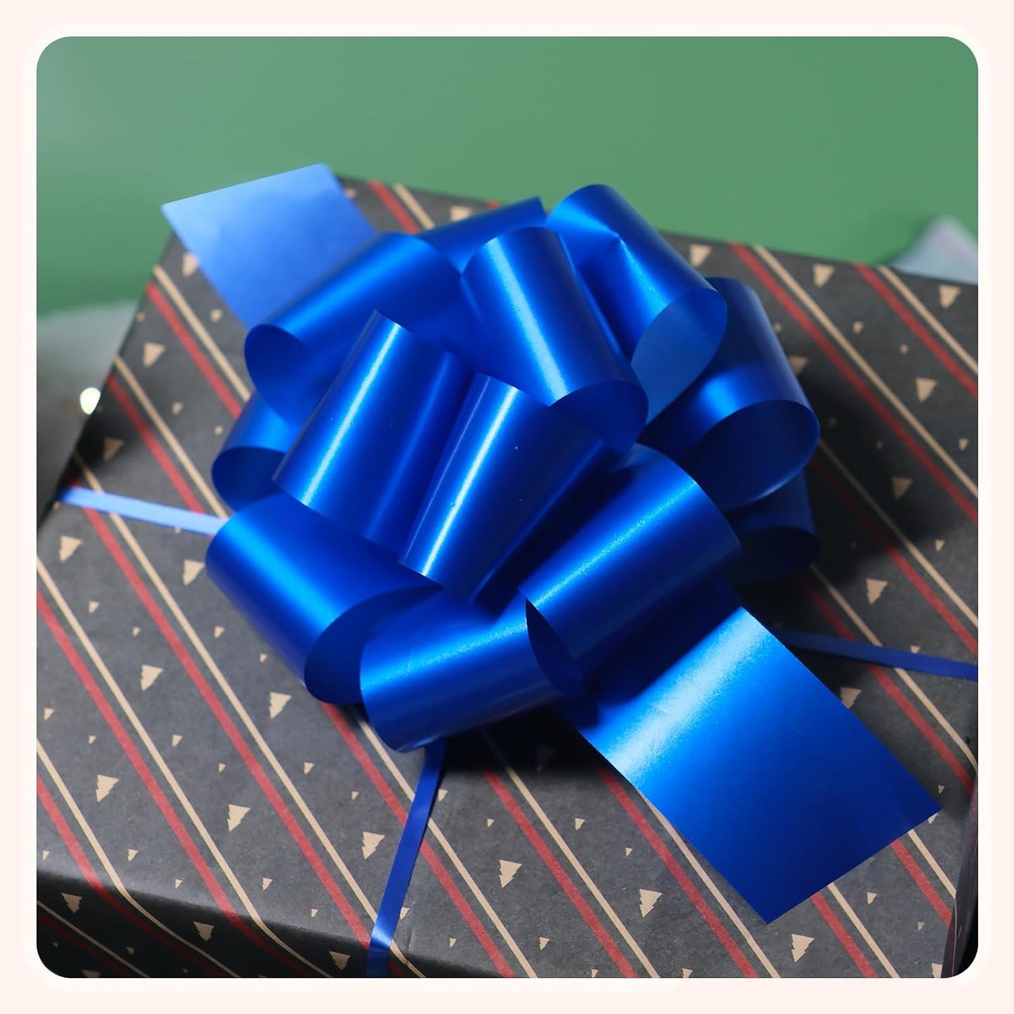 6 PCS 6 Inch Blue Pull Bows - Perfect for Gift Wrapping, Wedding Decor, Car Bows, Birthday Parties, Christmas and Valentine's Day