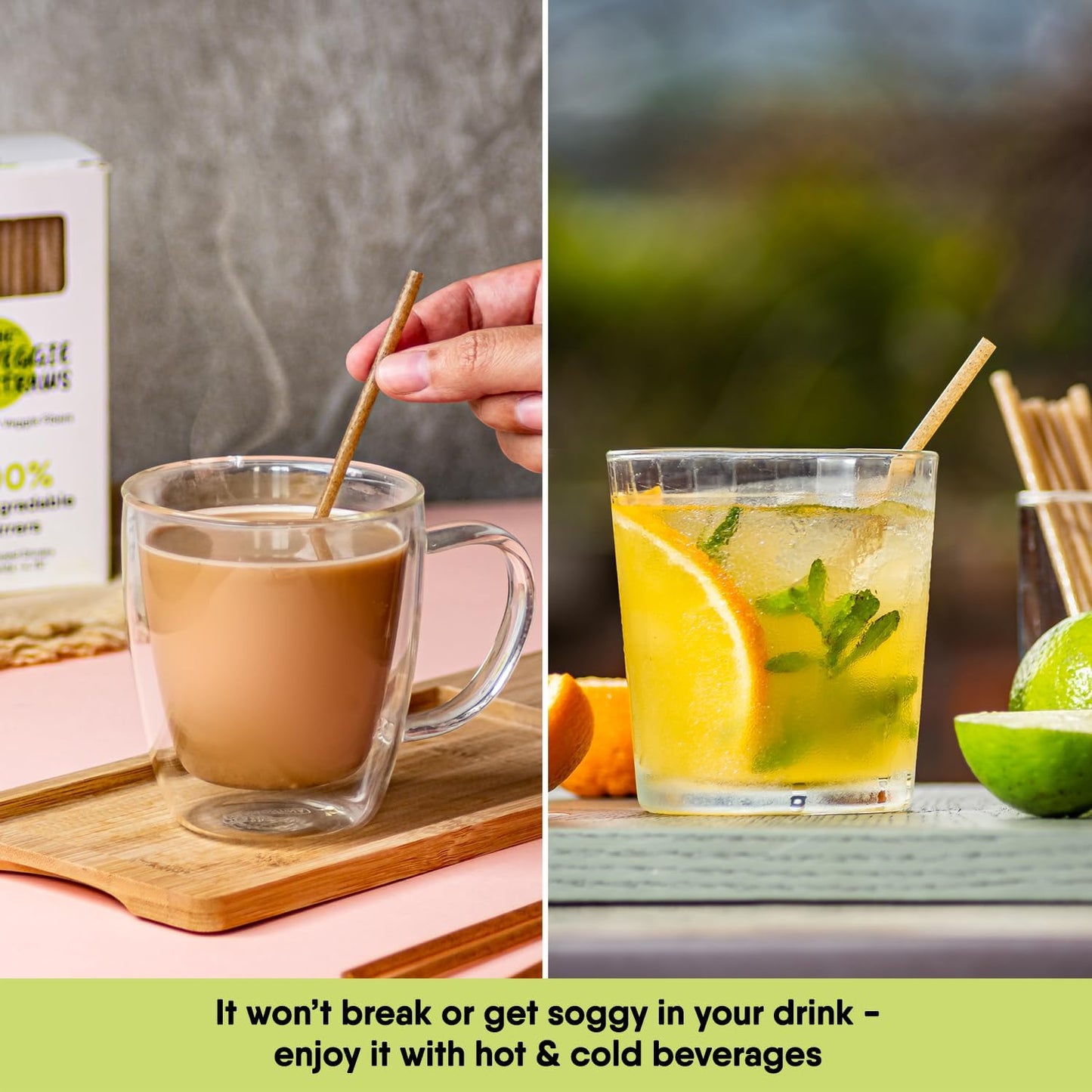 – 450 PCS of 4.75 Inches Unwrapped Biodegradable Drink Stirrers – Made of Vegetable Fibers, Best Cocktail Stirrers for Drinks of All Kinds