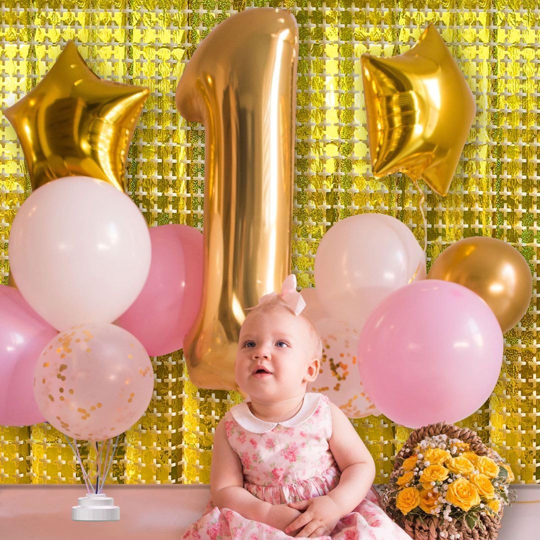 Gold Curtains Fringe Backdrop, Golden Streamers Party Decorations for Birthday, New Year's Eve, Prom Decorations,Bachelorette Party, Anniversary Celebration, Wedding, Cocktail Parties, Communion