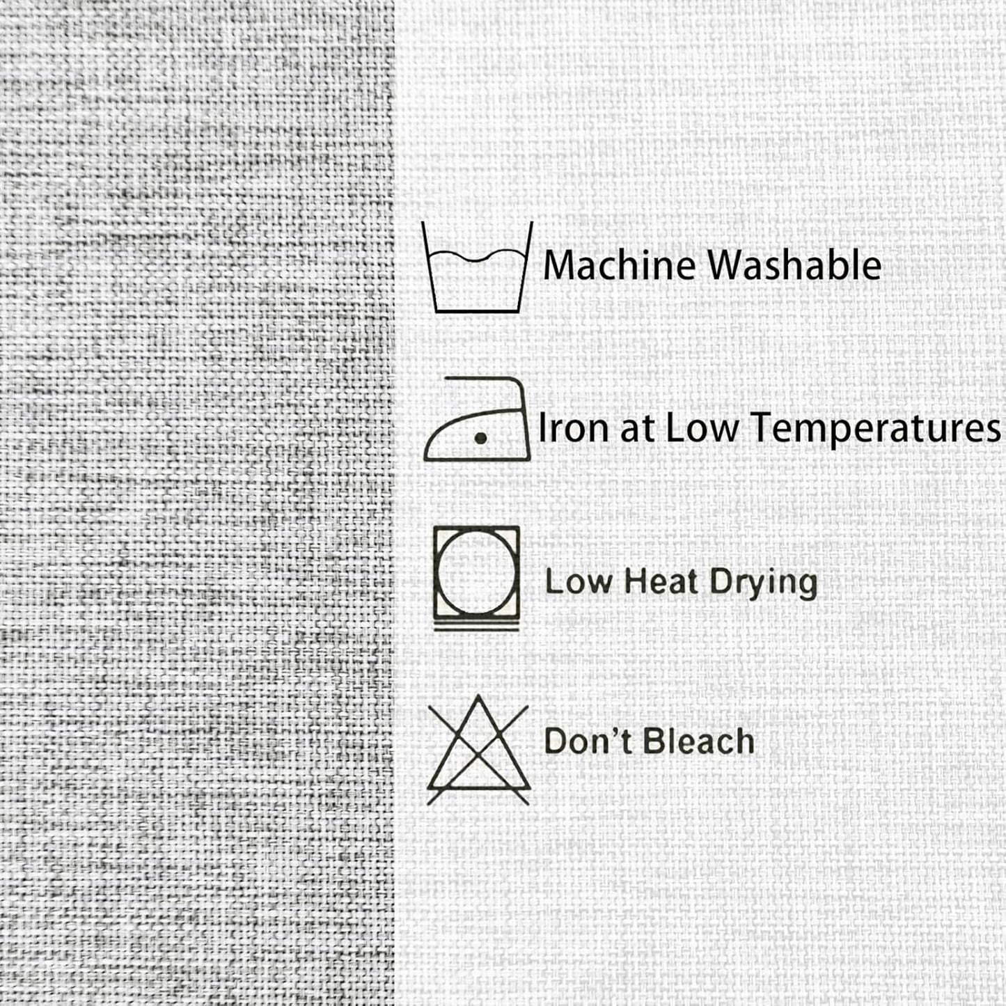 Hiasan Faux Linen Rectangle Tablecloth - Wrinkle and Stain Resistant Washable Table Cloth for Kitchen Dining Room Holiday Table Cover for Dinner, Light Grey, 90 x 156 Inch