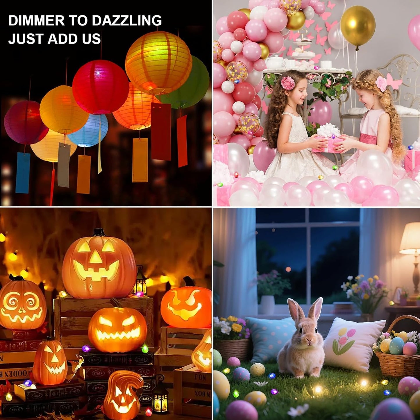 Aogist 50Pcs Balloon Lights with Hook,Long Standby Time,Waterproof Mini Light for Birthday Party Wedding Christmas Halloween Easter Decorative (Flash, Yellow)