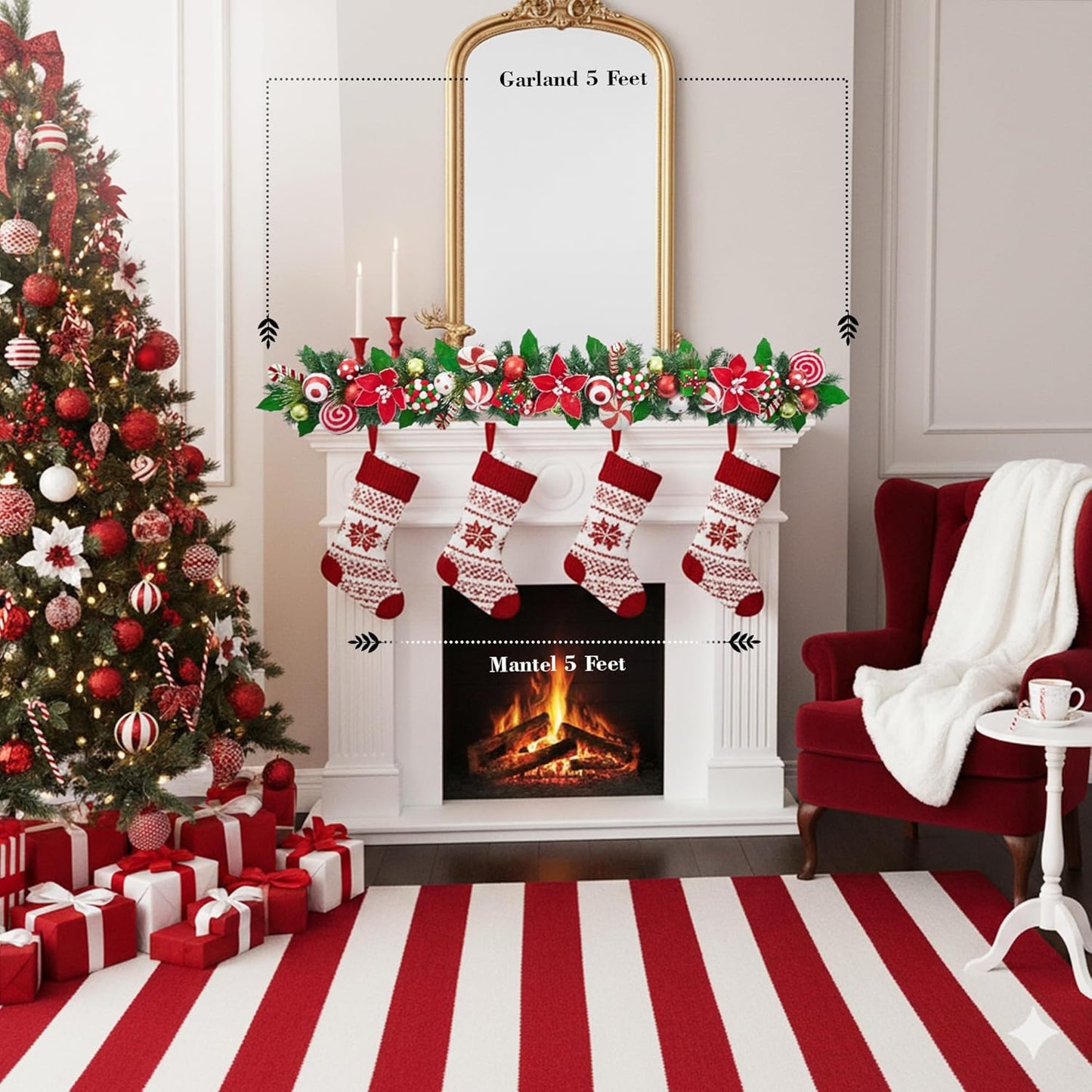 Christmas Peppermint Garland