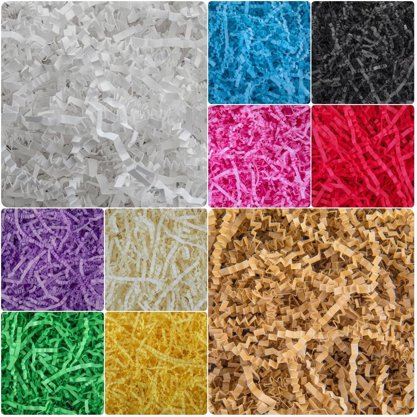 Caleihd Crinkle Cut Paper Grass Cushion Paper Streamer for Christmas Wedding Birthday Bridesmaid Engagement Craft Gift Boxes Bags Filler Decoration 4.5oz Purple