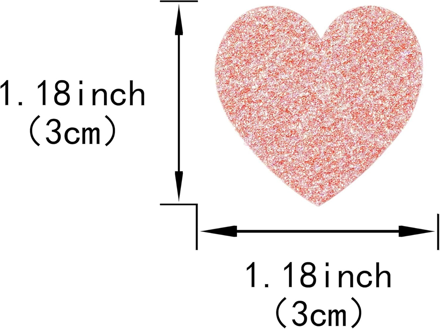 Rose Gold Heart Wedding Party Table Confetti Engagement Anniversary Valentines Day Just Married Birthday Party Sequins Sprinkles Confetti Decorations, 200pc