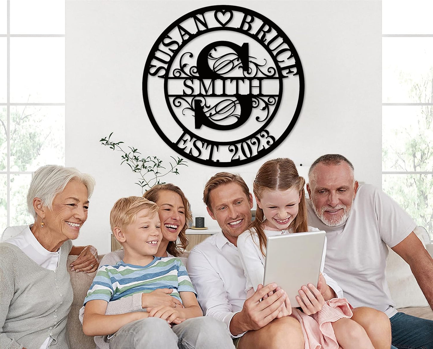 Personalized Wedding Anniversary Sign Gifts, Custom 50th 40th 65th 60th 25th 70th Anniversary Metal Sign, Wedding Gifts for Couples, Custom Name Sign, House Warming Gifts New Home