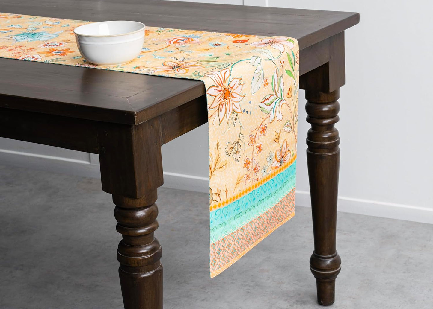 Maison d' Hermine Table Runner 100% Cotton Double Layer Table Runners 108 inches Long Decorative for Home Kitchen Dining Party Wedding Bridal Shower Spring Summer (Luxury Loft – Peach, 14.50" x 108")