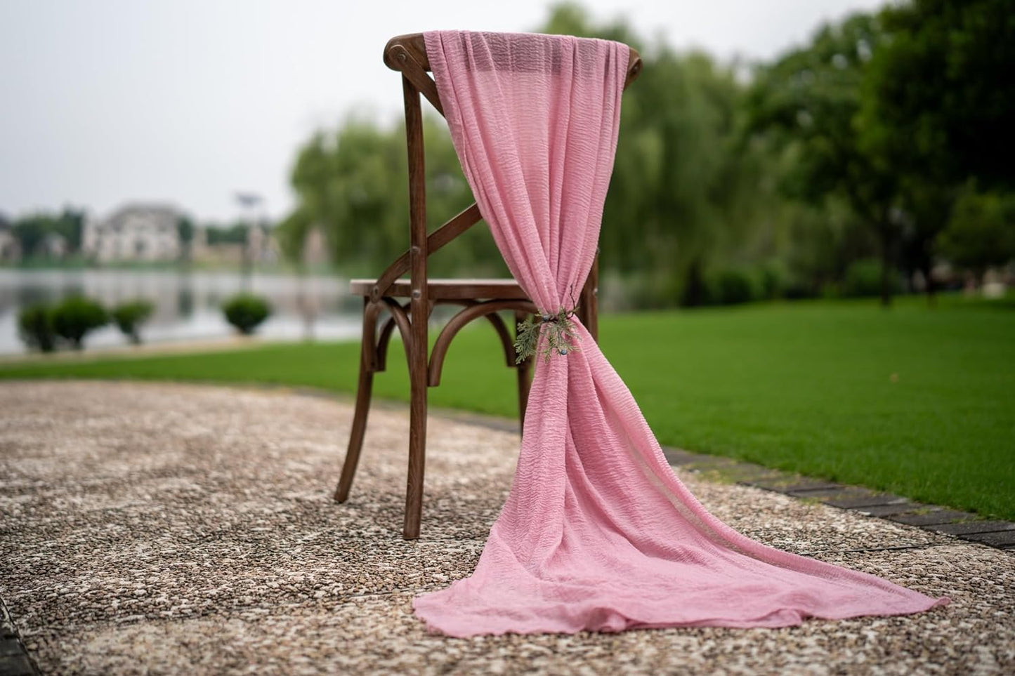 Table Runner Dusty Rose Cheesecloth Gauze 120 Inch 10 FT Rustic Boho Cheese Cloth Runner for Wedding Baby Shower Bridal Shower Garden Party Sheer Home Decorations