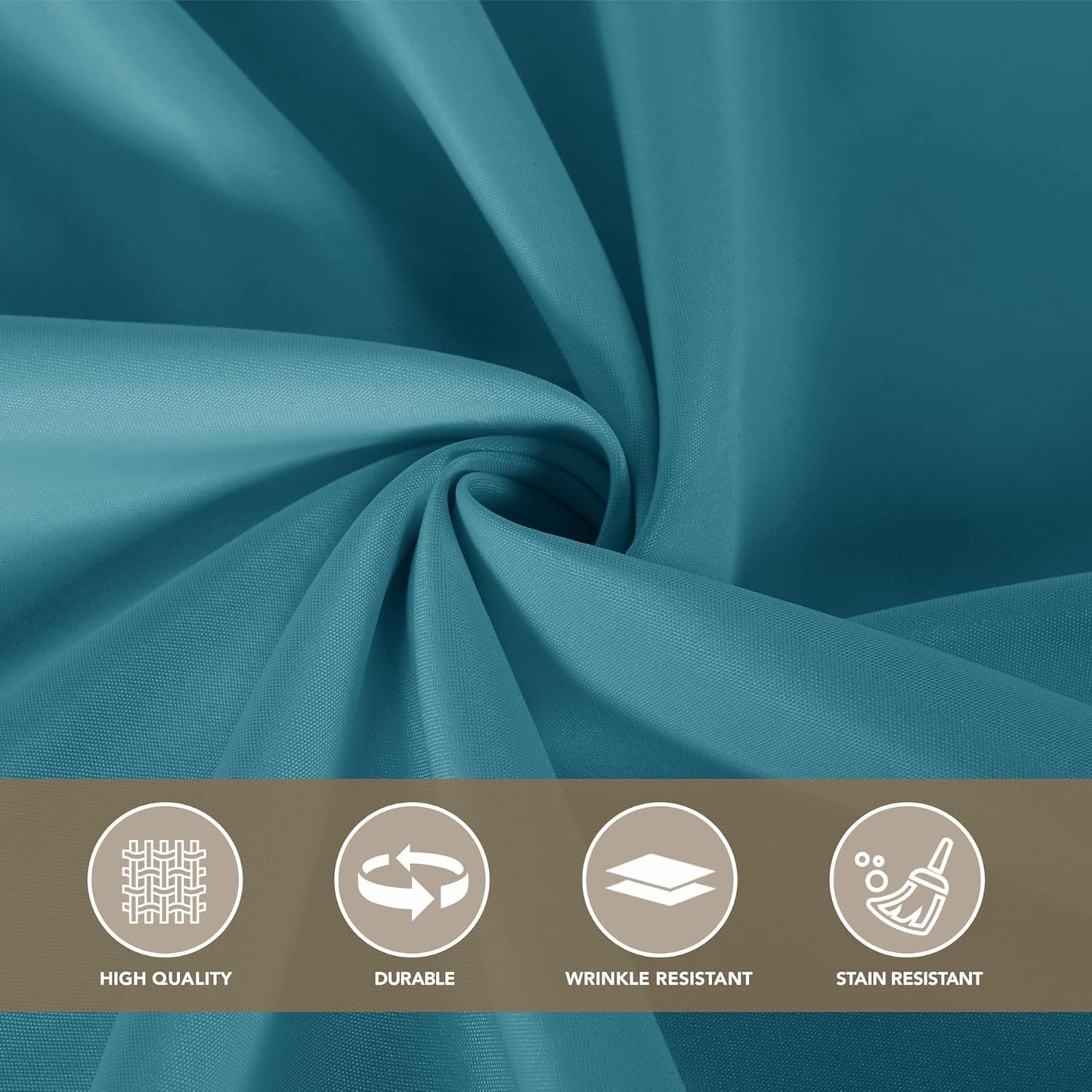 sancua Square Tablecloths 54x54 Inch - Teal Fabric Table Cloth for Square or Round Tables, Washable Polyester Table Cover for Dinner, Holiday Party, Decorative Display Tables