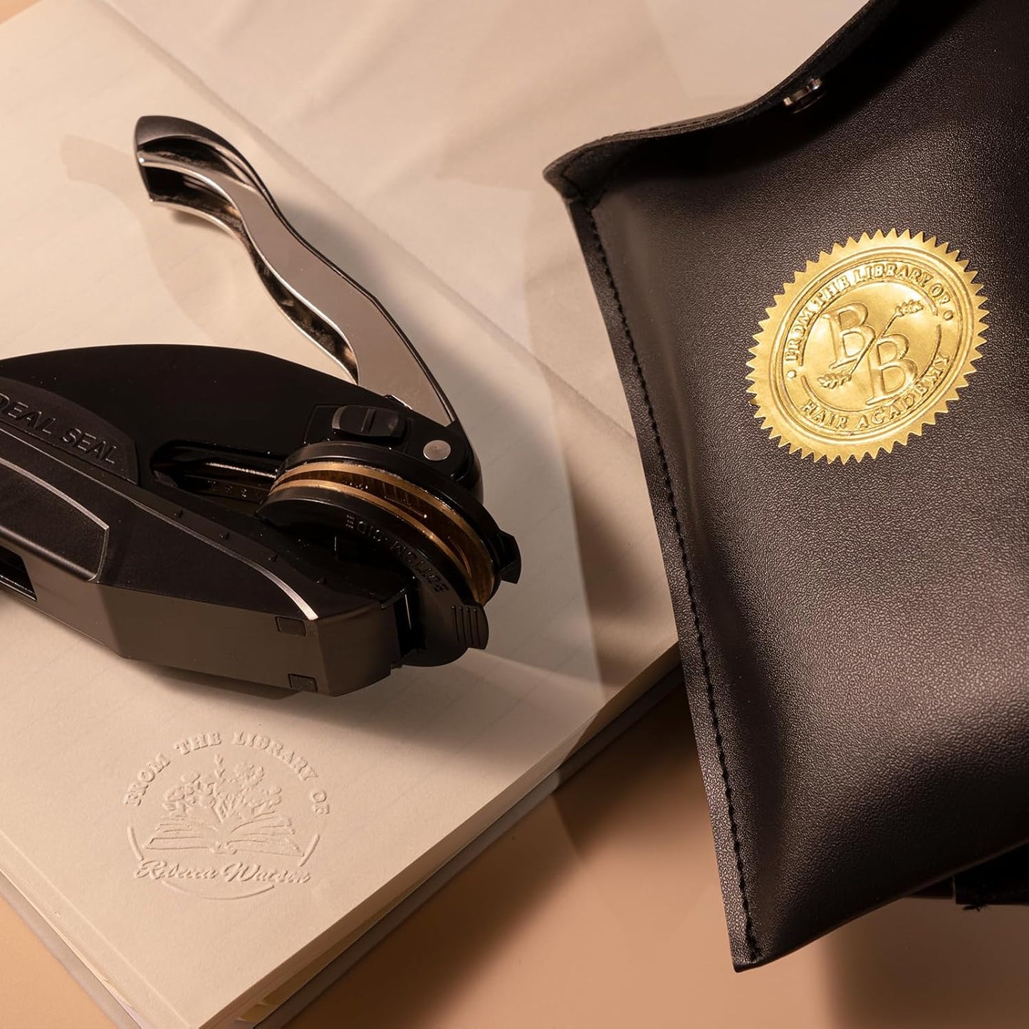 Personalized Book Embosser - Custom Library Stamp, Personal Gift for Book Lovers, Readers, Teachers (Cat 01)