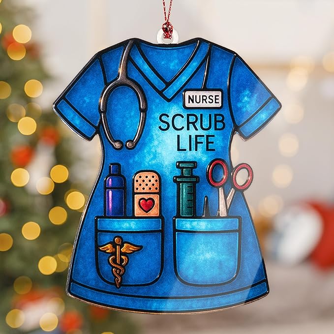 Nurse Christmas Ornament – Healthcare Worker Ornament | Medical Gifts for Nurses + Doctor Ornament – Nurse Appreciation Gifts – Christmas Ornament 2025