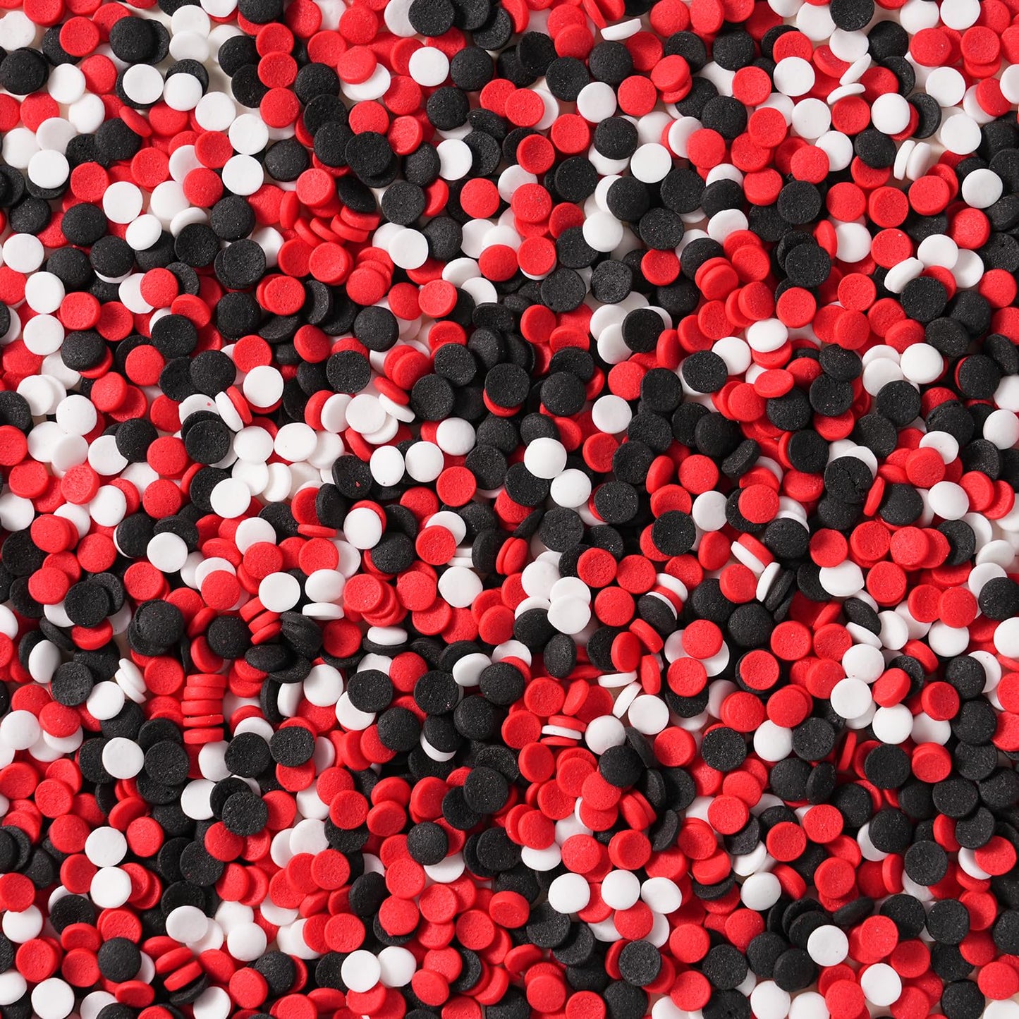 Edible Red and Black White Sprinkles, Confetti Sprinkles for Cake Decorating, Round Sprinkles for Cupcakes, Cookies, Ice Cream, and Candy(120g/4.23oz)