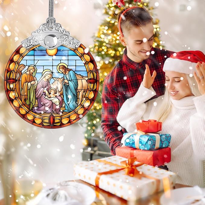 Nativity Christmas Ornaments - Nativity Ornaments for Christmas Tree - Christian & Religious Gifts - S077