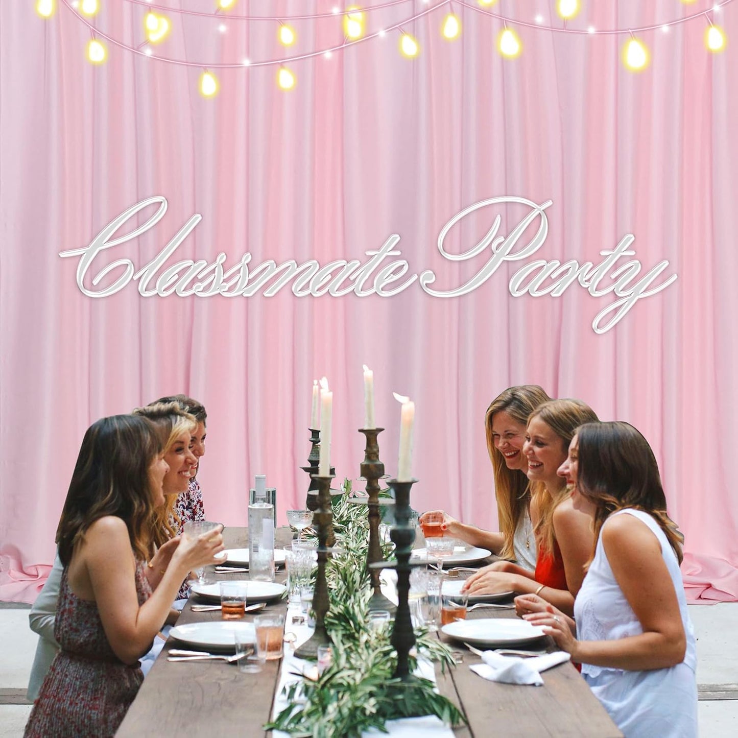 MEETSKY Pink Backdrop Curtain for Parties Rod Pocket Pink Curtains Photography Backdrop Drapes Privacy Fabric Decoration for Birthday Party Gril Baby Shower Home Decor, 5ft x 7ft, 2 Panels