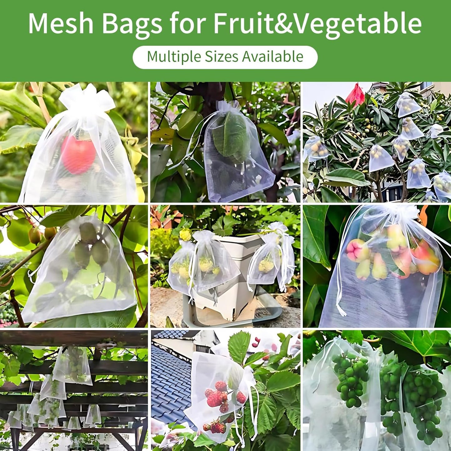 50 PACK White Organza Bags 6x9 In, Mesh Gift Bags Mesh Bag Drawstring Mesh Bag Jewelry Pouch for Party Favor