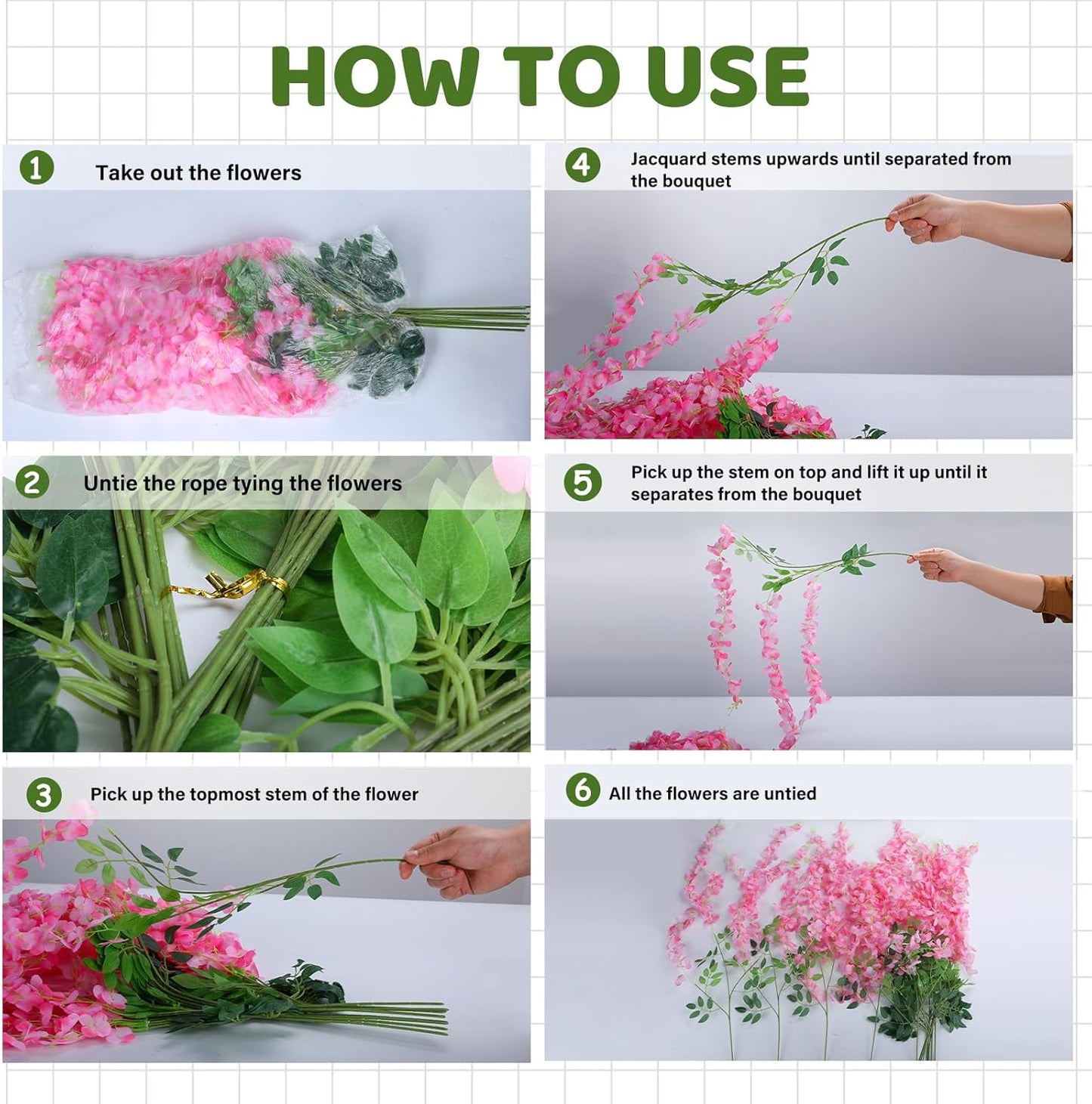 Wisteria Hanging Flowers,Fake Hanging Flowers,Wisteria artificiales Garland for Home Wedding Arch Floral Party Garden Ceremony Outdoor Decor,3.6 feet Long(108,Purple)