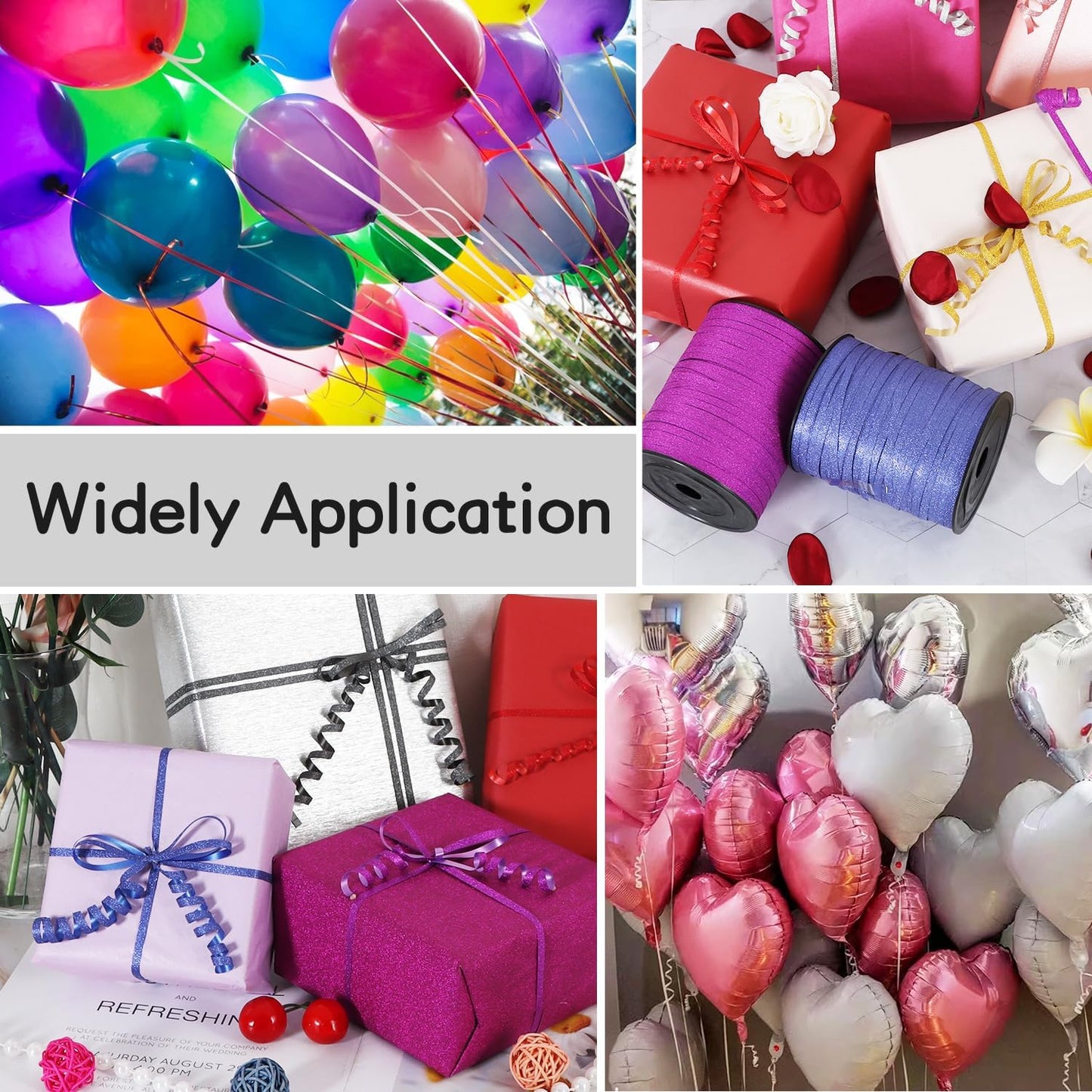 BEISHIDA 500 Yards Dark Green Glitter Ribbon Curling Crimped, Glitter Ribbon Balloon String Shiny for Gift Wrapping Ribbon for Birthday Party Festival Art Craft Decor Florist Flowers Decoration