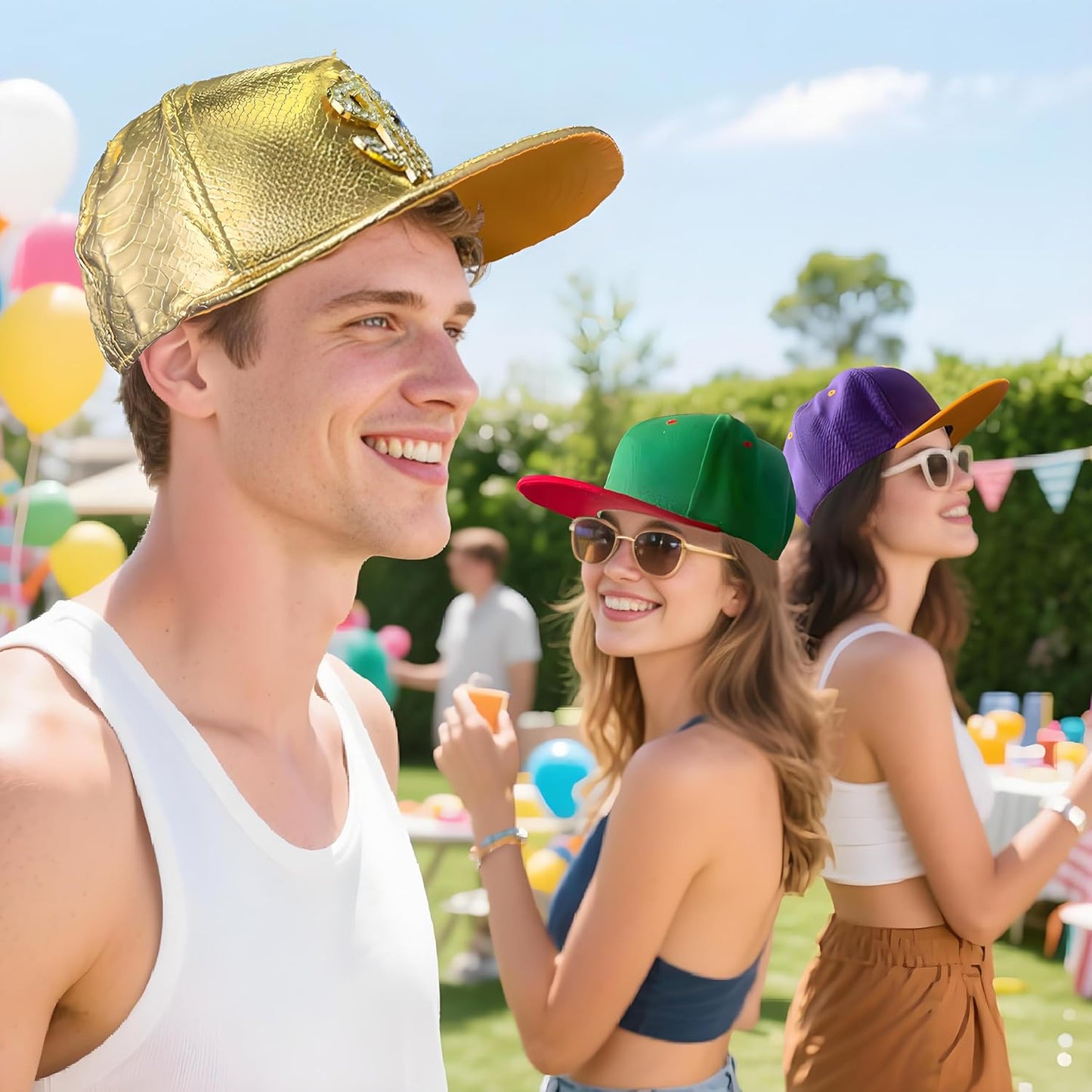 12 Assorted Pattern Funny Party Baseball Caps - Novelty Crazy Party Hats - Perfect Dress Up Costume Hats Photo Booth Props Hat for Adults Teen