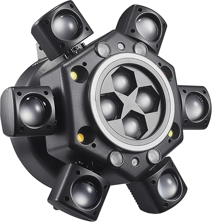 Moving Head Dj Lights for Parties, 180W LED RGBW 6 Arms with Mixed Lighting Effects,DJ Stage Lighting for Party Disco Club Wedding Bar (2)