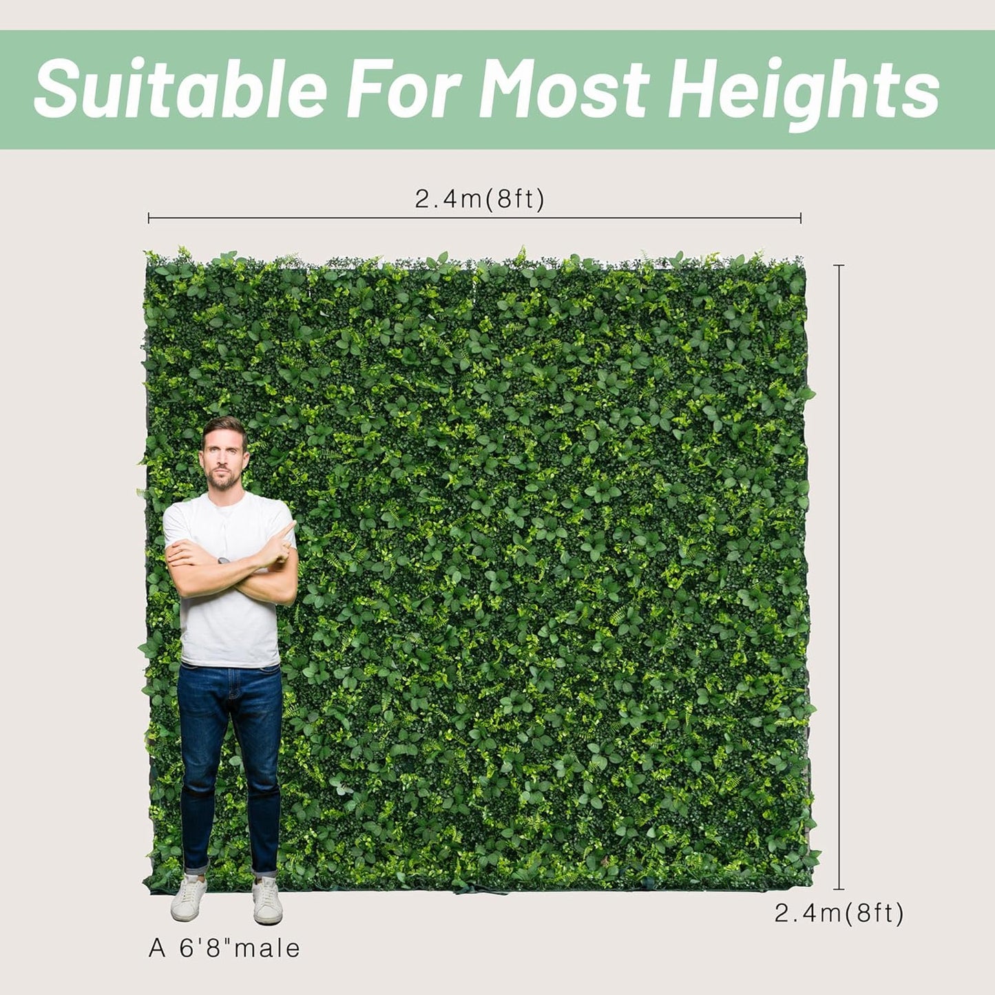 Artificial Luxury Flower Wall Panels, Gorgeous 3D Silk Floral Backdrop for Wedding, Baby Show, Party and Home Decor, Quick Assembly/Storage, Both Eco & Pet Friendly, 4 Panels, 8 * 8 ft.