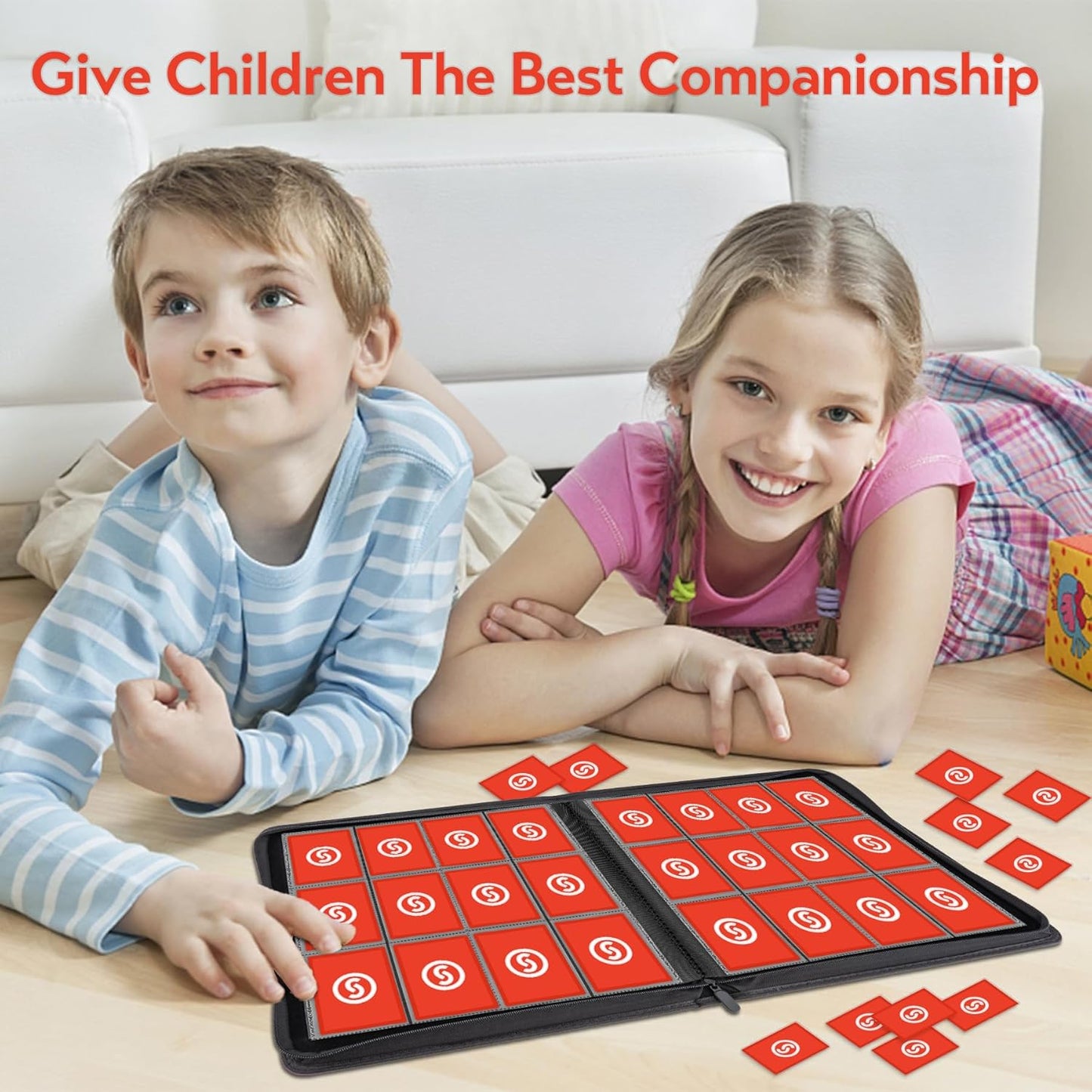 SMYV 12 Pocket Trading Card Binder, Premium PU Cover Card Binder for 720 Cards, Ringless Side Loading Card Collection Album Folders for MTG, TCG, Game Cards & Sports Cards (Red)