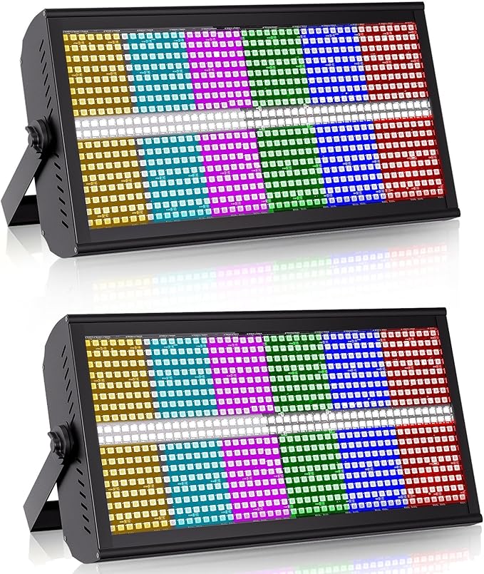 2 PCS Stage Light Effect Light 200W 768LEDs RGB Dj Lights Bar 4/6/12/144/154CH DMX Control Auto Play Sound Activated Uplight Bar for Wedding Disco Party Stage Lighting