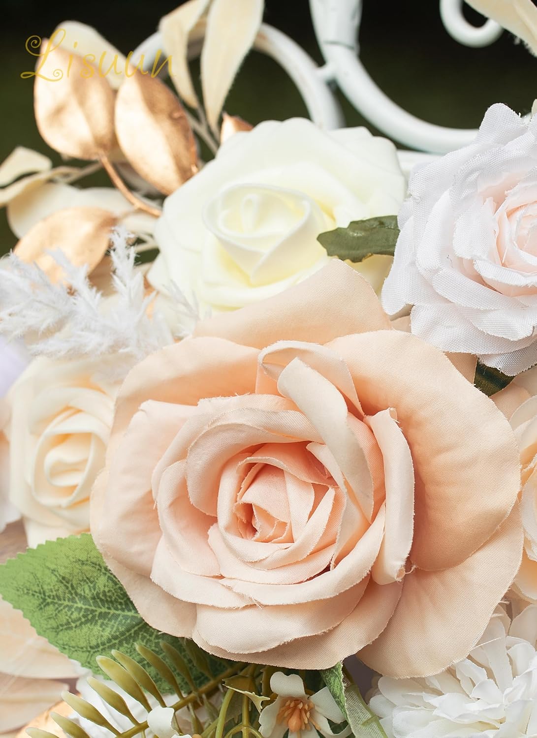 Wedding Arch Flowers, Artificial Flowers for Reception Backdrop and Welcome Ceremony Sign, Large Flower Swag for Dreamy Romantic Wedding Ceremony Floral Decor - Pack of 2