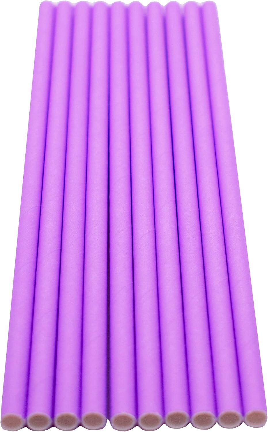 Pack of 300 Pastel Purple Biodegradable 4-Ply Paper Drinking Straws (Compostable, Non-toxic, BPA-free)