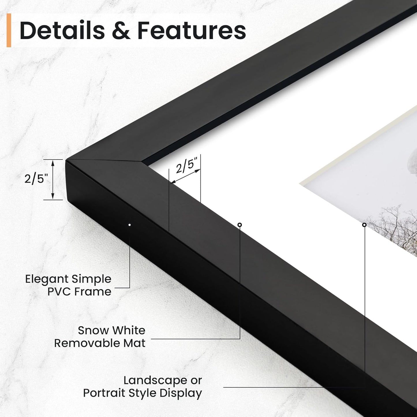 4x6 inch Picture Frame, 4x6 Photo Frames with 3.5x5 Removable Mat - High Definition Plexiglass - Vertical and Horizontal Display - Wall Hanging Frame - Black, 12 Pack