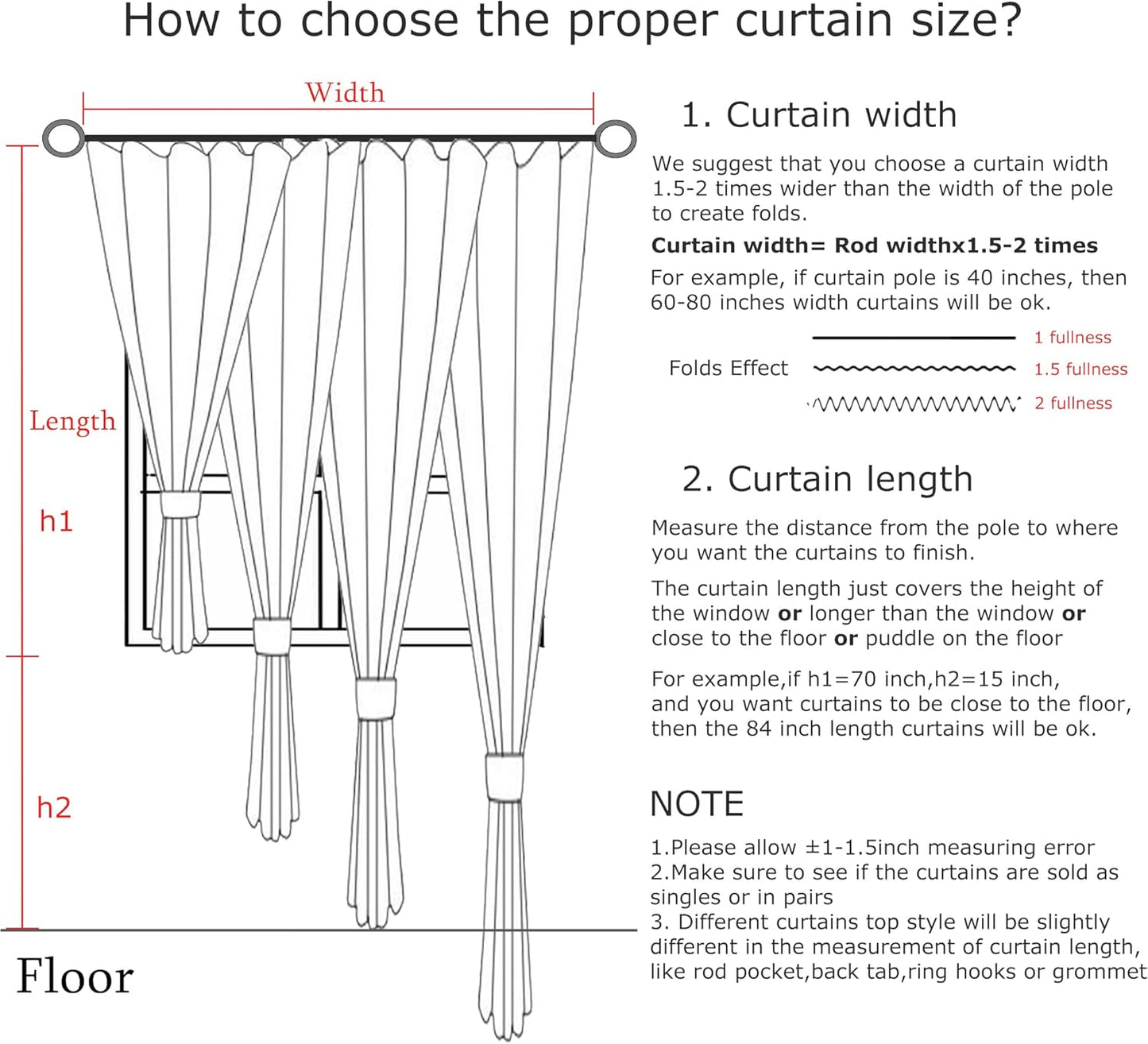Vision Home Gray Pinch Pleated Semi Sheer Curtains Textured Light Filtering Window Curtains 95 inches for Living Room Bedroom Silver Grey Pinch Pleat Drapes with Hooks Back Tabs 2 Panels 40" Wx95 L