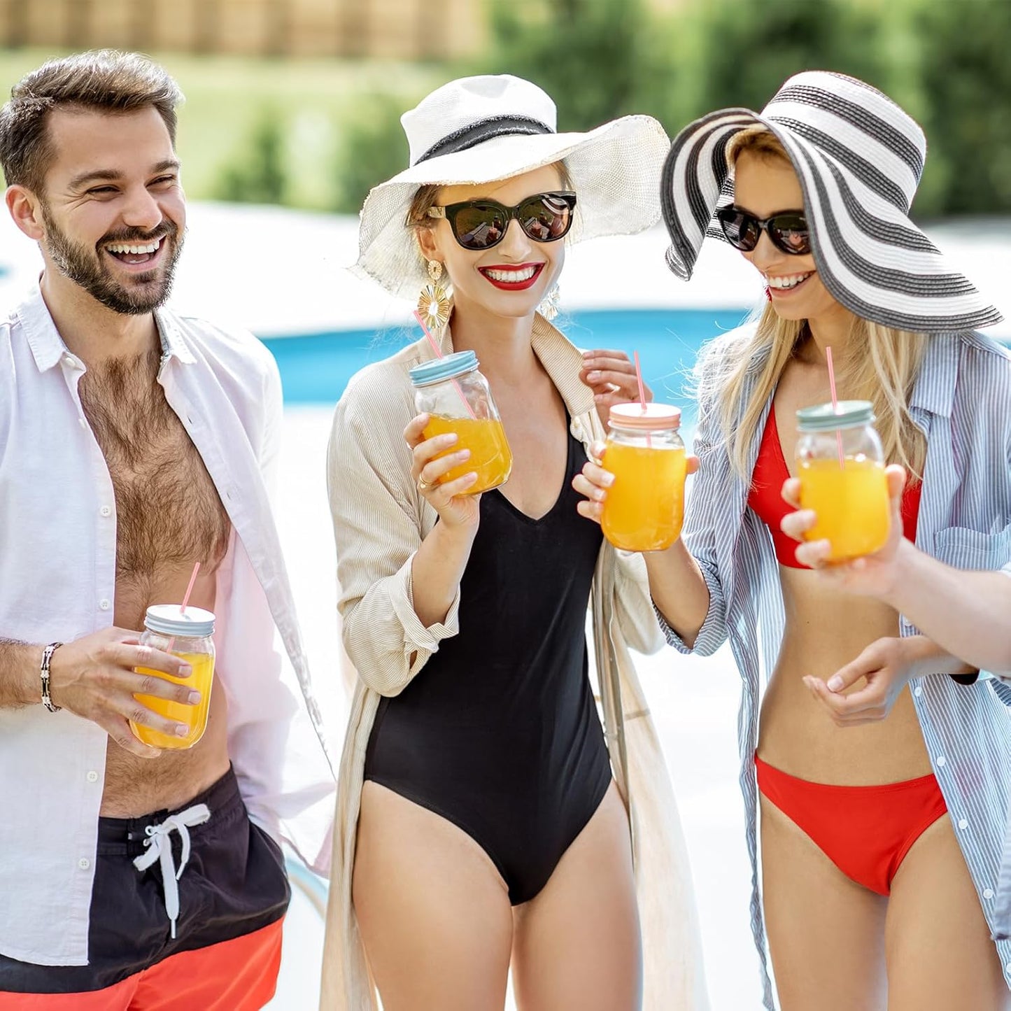 6000 Count Coffee Cocktail Stirrers Straws Disposable Plastic Sip Stir Sticks Cocktail Drink Stirrers Sticks Cups Straws for Bars Juice Drinking(Pink,7 Inch)