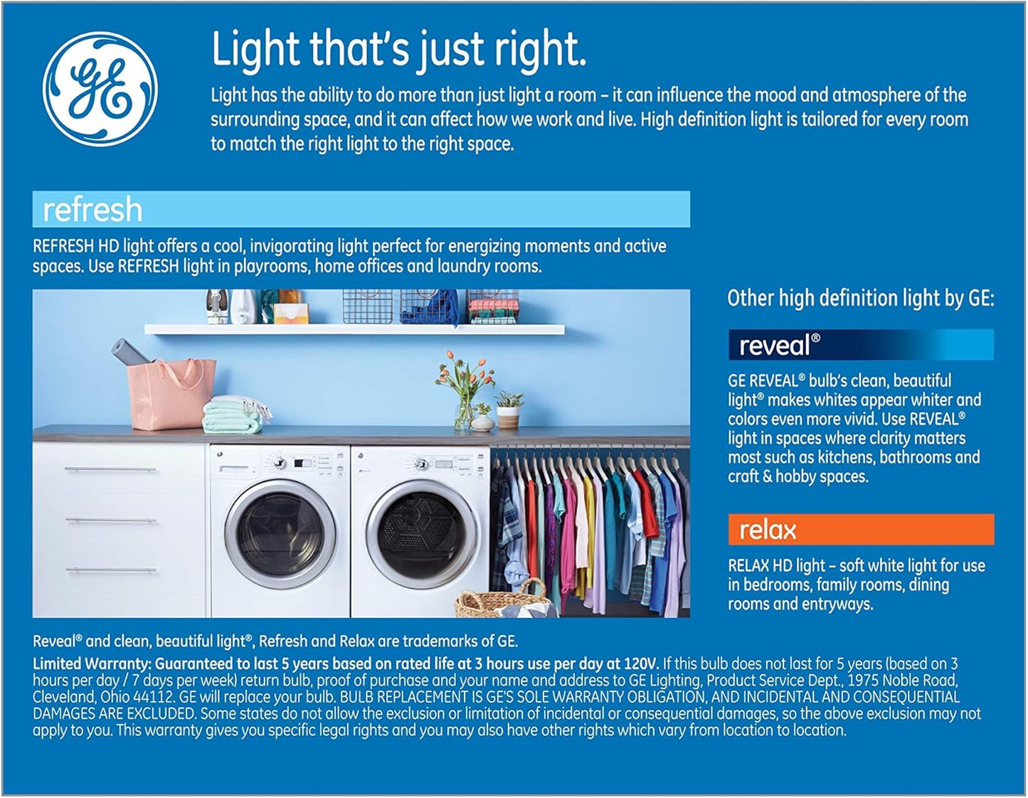 GE Refresh LED Light Bulbs, 60 Watt, Daylight, G25 Globe Bulbs, Medium Base (2 Pack)