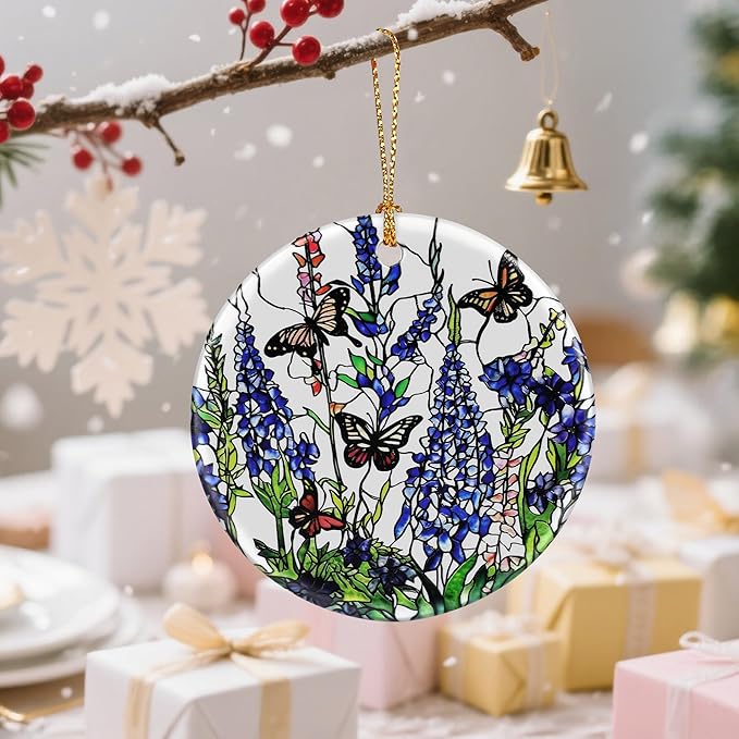 Lavender Monarch Butterfly Ornament – Christmas Ornament, Christmas Tree Decor, & Perfect Holiday Decor | Butterfly Lover Gift, Gifts for Women and Friend