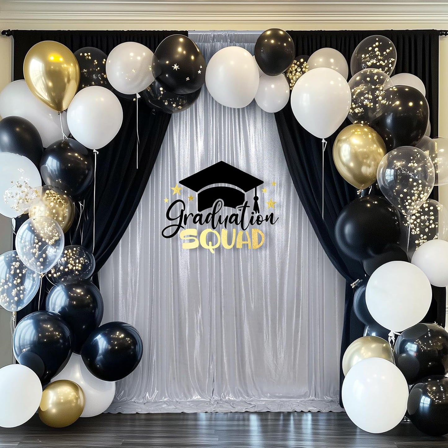 Outpain Thick 30 ft x 10 ft Silver Sequin Backdrop Curtain for Parties, Wrinkle Free Glitter Photo Backdrop Drapes 6 Panels 5x10ft Silver Back Drop Cloth for Wedding Christmas Photography Background