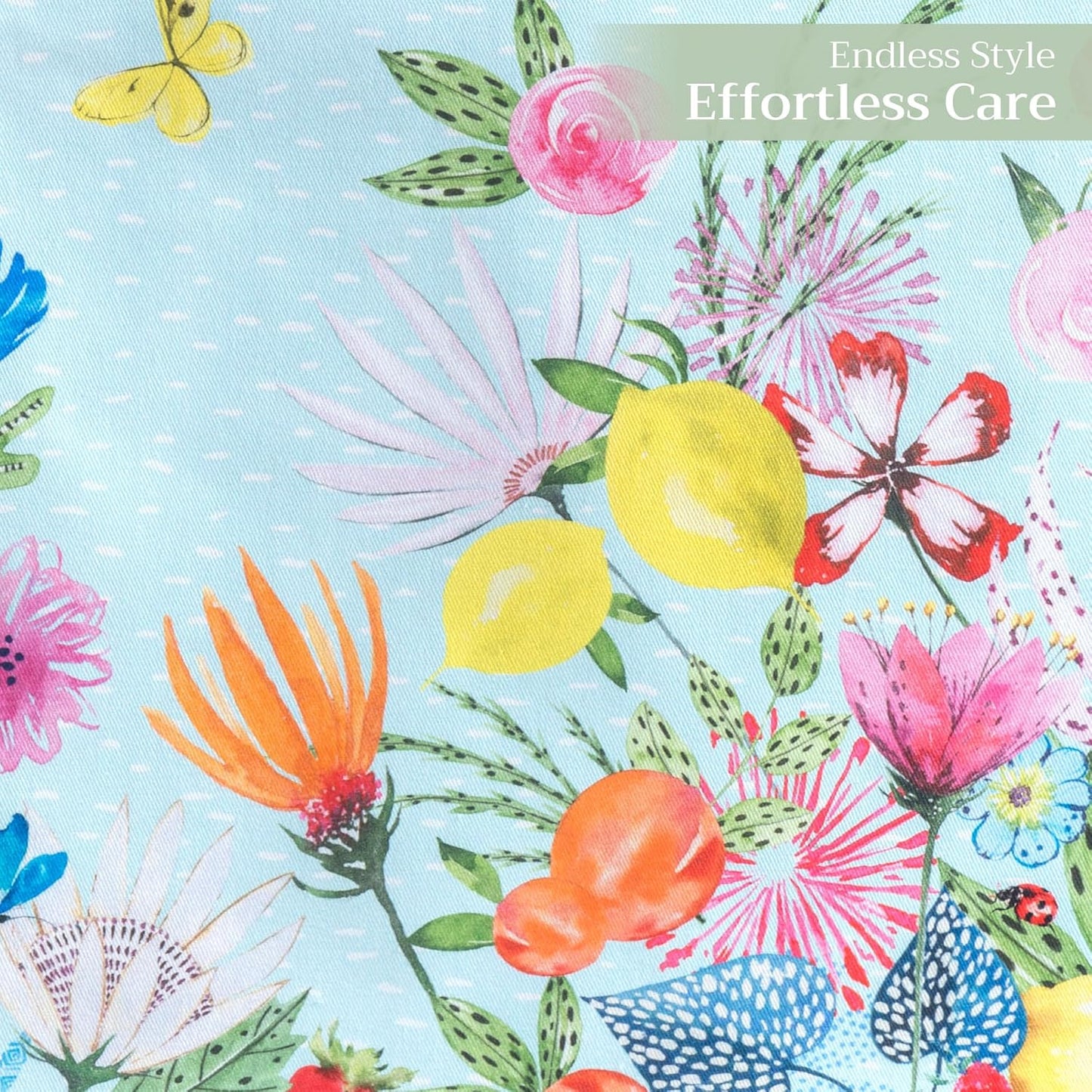 Maison d' Hermine Table Runner 100% Cotton Single Layer Table Runners 108 inches Long Decorative for Home Kitchen Dining Party Wedding Bridal Shower Spring Summer (Jardin D'Ete - Mint, 14.50" x 108")