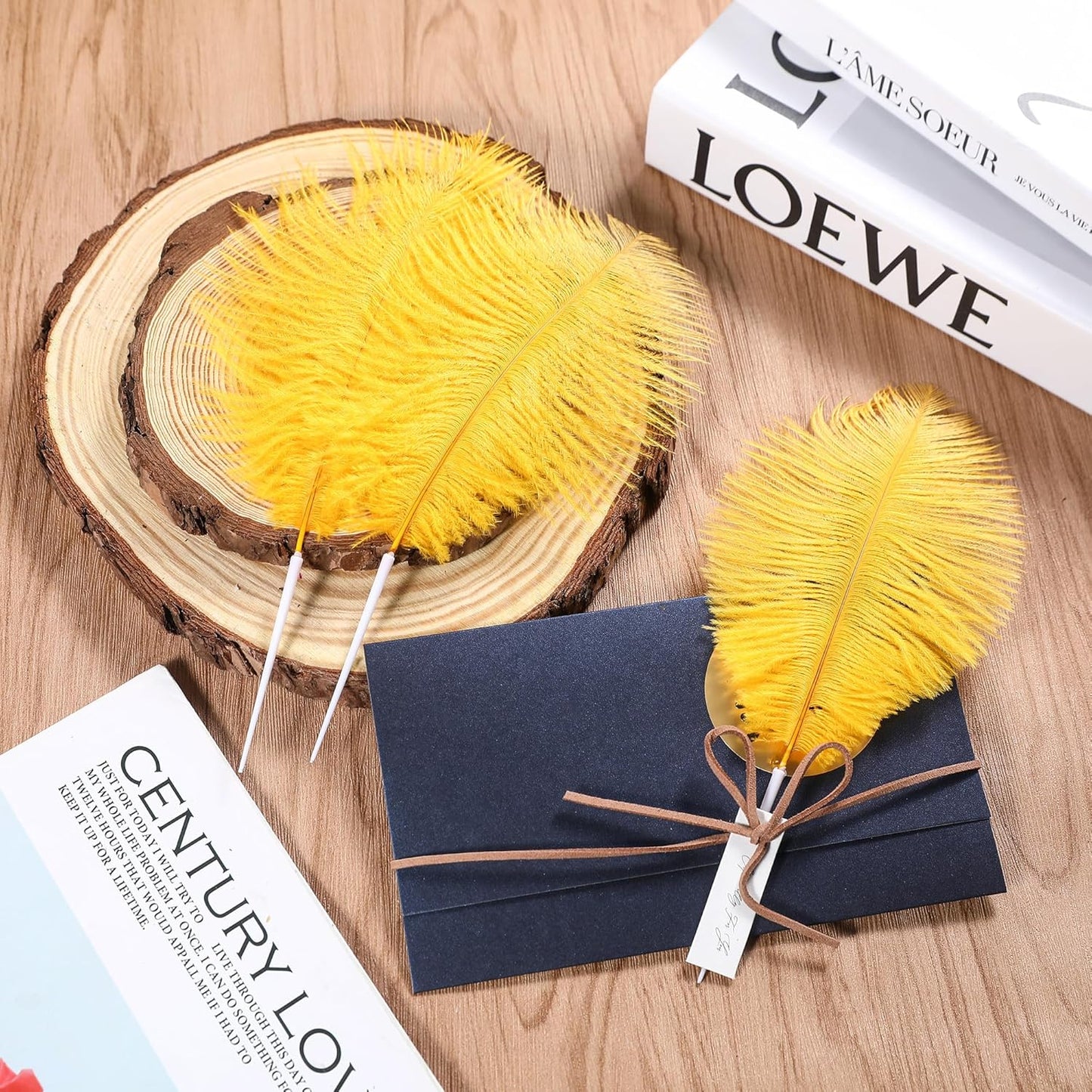 SOGUGOM Gold Craft Ostrich Feathers - 30PCS 8-10 inch Ostrich Feathers Kit for Centerpieces, Kindergarten Crafts, Dream Catchers and DIY Projects(Gold)