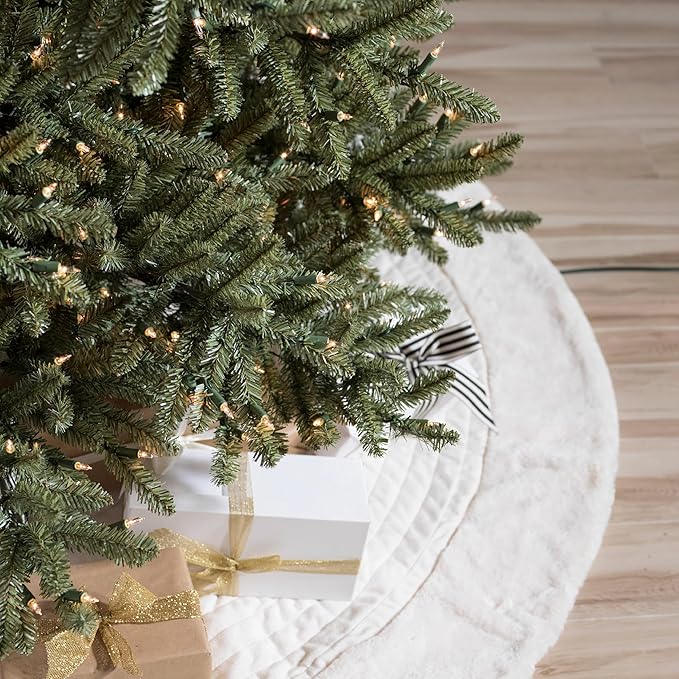 Balsam Hill 6.5ft Unlit Classic Blue Spruce - Artificial Christmas Tree with 2,144+ Tips, Premium Stand & Easy Assembly for Indoor Holiday Decorating