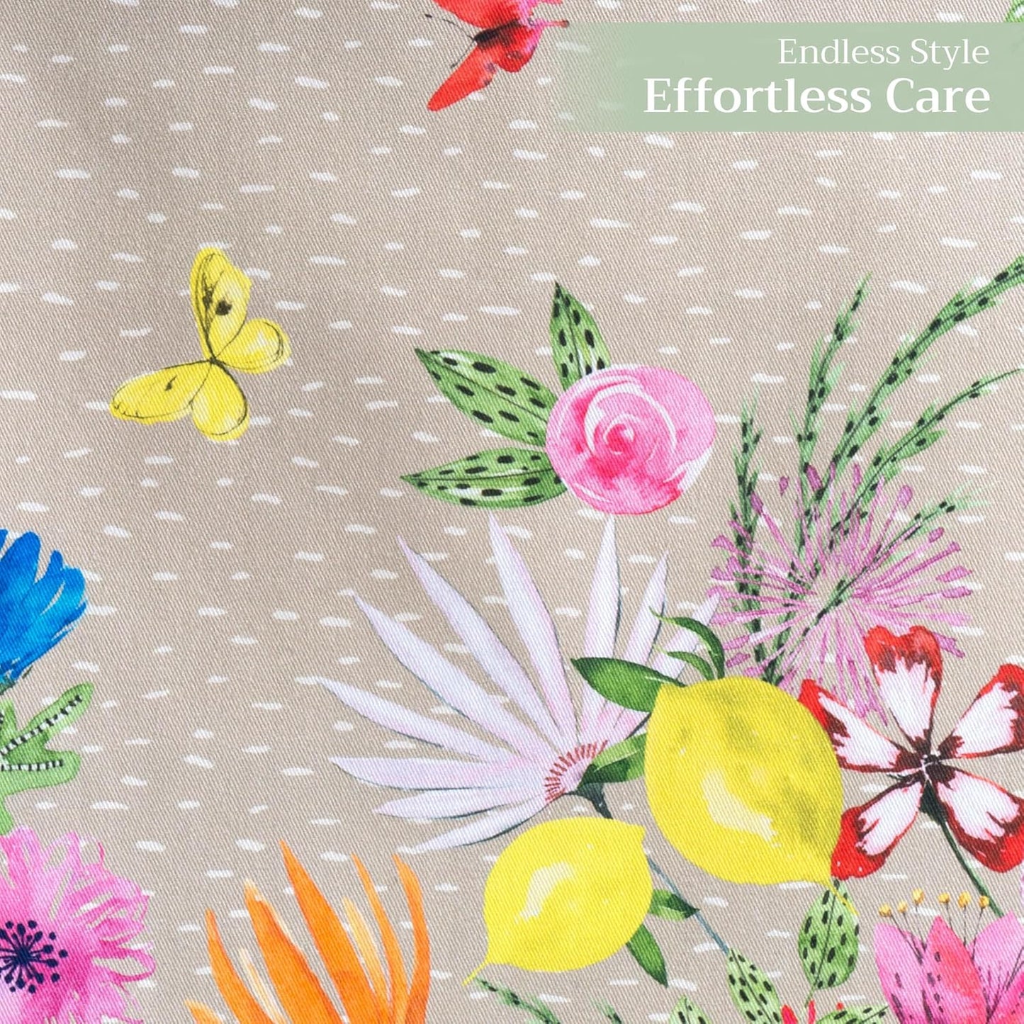 Maison d' Hermine Table Runner 100% Cotton Single Layer Table Runners 108 inches Long Decorative for Home Kitchen Dining Party Wedding Bridal Shower Spring Summer (Jardin D'Ete - Fog, 14.50" x 108")