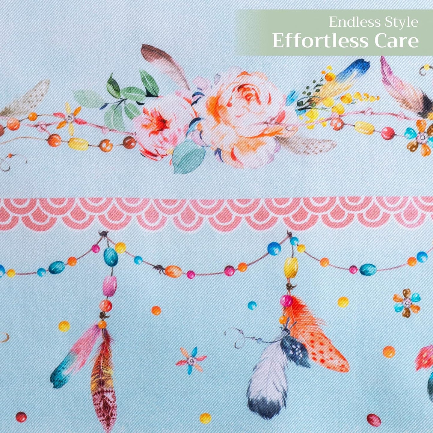 Maison d' Hermine Table Runner 100% Cotton Double Layer Table Runners 108 inches Long Decorative for Home Kitchen Dining Party Baby Shower Wedding Bridal Shower Spring Summer (Ibiza, 14.50" x 108")