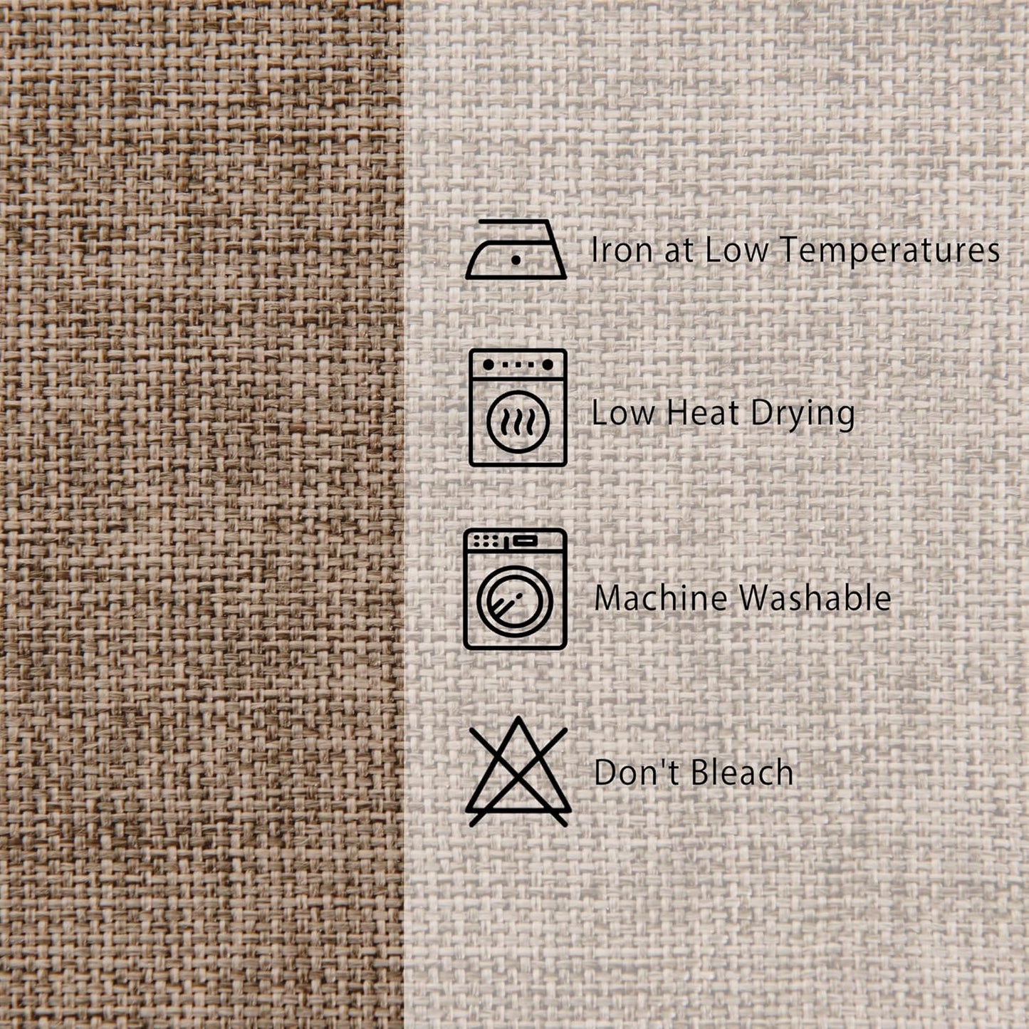 Hiasan 2 Pack Faux Linen Square Tablecloth - Wrinkle and Stain Resistant Washable Table Cloth for Kitchen Dining Room Holiday Table Cover for Party Dinner, Khaki, 70 x 70 Inch