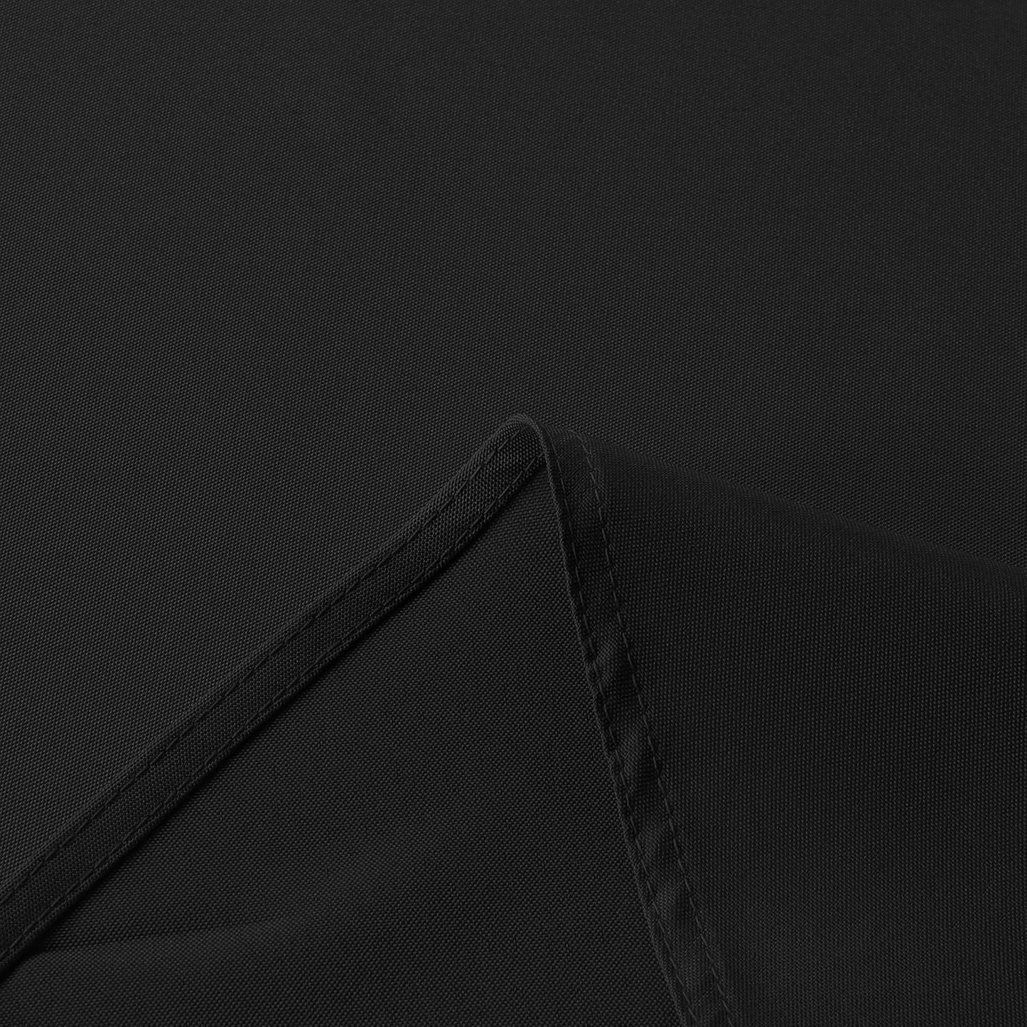 sancua Round Tablecloth - 108 Inch - Water Resistant Spill Proof Washable Polyester Table Cloth Decorative Fabric Table Cover for Dining Tables, Buffet Parties and Camping, Black