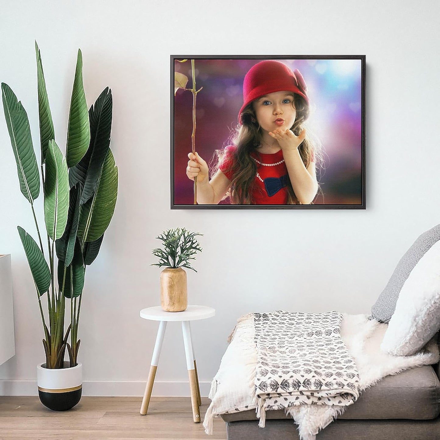 Personalized Custom Canvas Prints: Photo On Canvas (Black, 16x20) Transform Your Photos into Stunning Framed Wall Art Digitally Printed Photo To Canvas Ideal for Home Decor, Gifts Keepsakes.