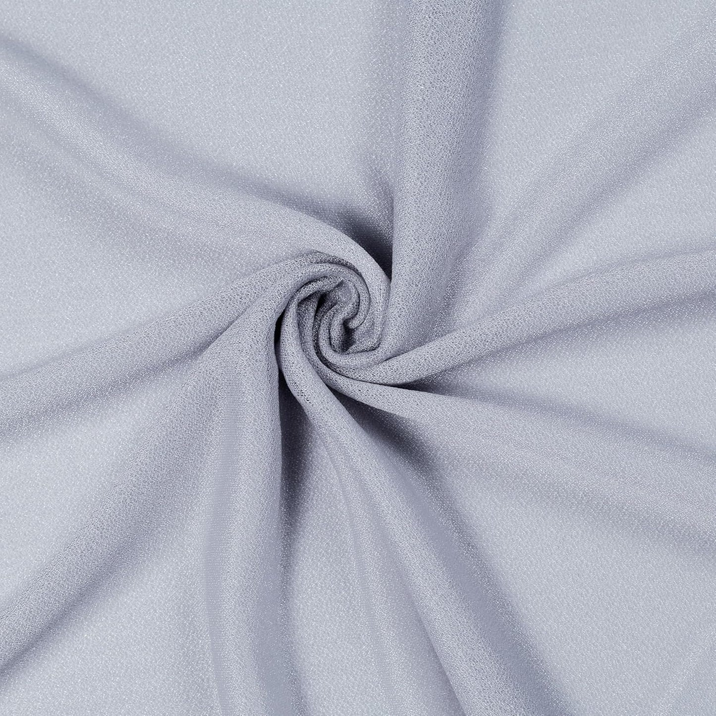 VDS Pack of 3 Panel (30 Inch X 20 Feet) Wedding Arch Draping Fabric Sheer Chiffon Fabric Drapery for Wedding Ceremony Reception Swag Backdrop Canopy Chuppah ARBO Altars Decoration (Cool Grey)